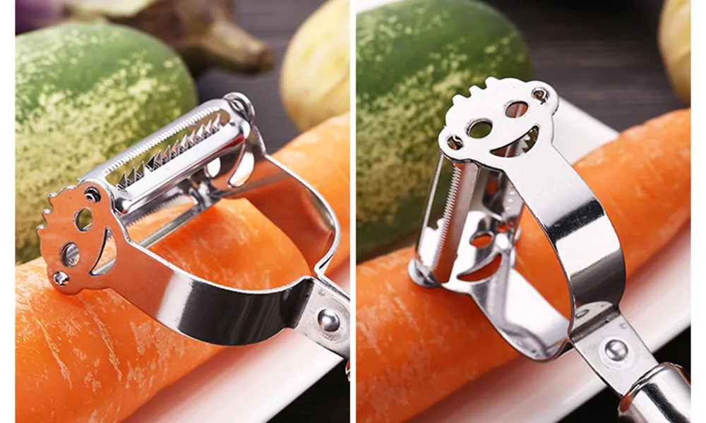 Многофункциональная бритва из нержавеющей стали с двойным концом улыбающееся