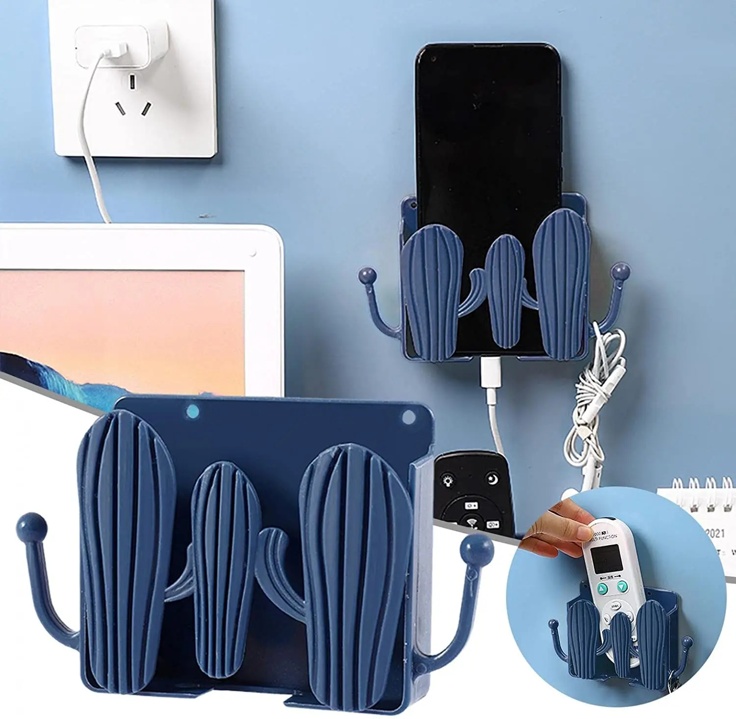 Настенная Подставка для хранения в виде кактуса с дистанционным управлением |