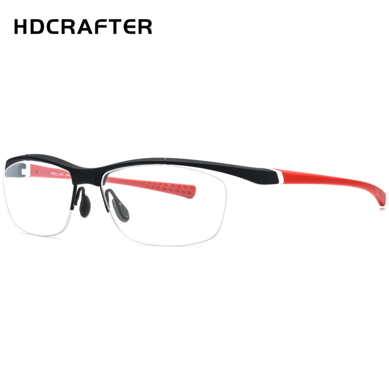 HDCRAFTER NewTR90 очки рамки для мужчин Спорт на открытом воздухе сверхлегкие очки половина рамки близорукость Оптический Рецепт; очки