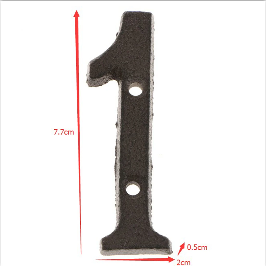 Металлический цифровой знак на дом чугунный номер 1 дверная тарелка сделай сам