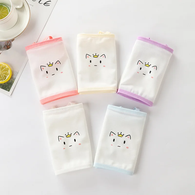 

5 Pcs/Lot New Kids Underwear Cotton Girls Bra Cute Cartoon Teenager Girls Brassiere Breathable Soft Bra For Girls 8-16 Years Old