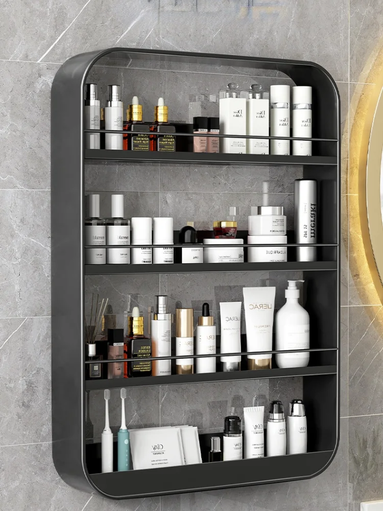 

GY Punch-Free Toilet Rack Wall-Mounted Bathroom Storage Rack Toilet Top Cosmetics Bedroom and Toilet Washstand