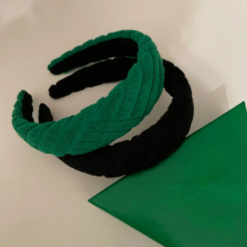 

Fashion Women Hair Bands Jewelry Black Green Hair Accessories Luxury Hair Tool Head Bands For Girl Gift Ornaments