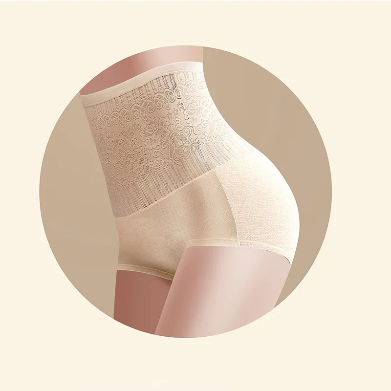 Трусики женские кружевные с завышенной талией пикантные Бесшовные дышащие