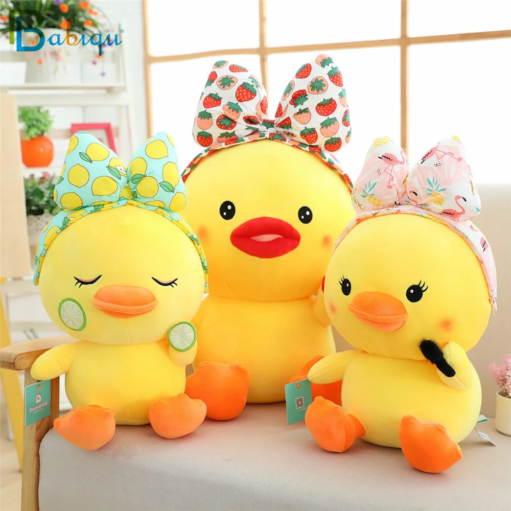 Kawaii макияж утка плюшевые игрушки мягкие животные мультфильм кукла для детей