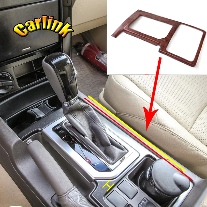 ABS plastic For Toyota Prado 2010 2011 2012 2013 2014 2015 2016 2017 Car gear shift knob frame panel cover trim Car Accessories