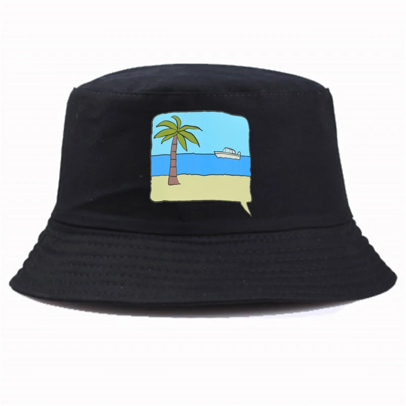 

Fashion hat Surfing Vacation Print Bucket Hat Hunting Fishing Outdoor Unisex fisherman hat