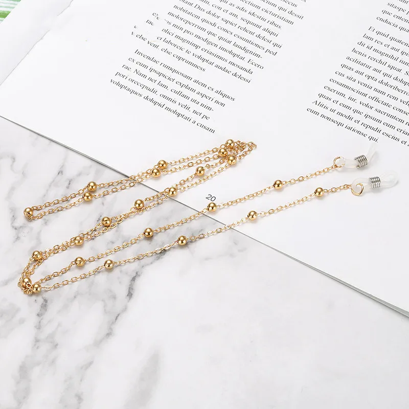 Модные женские очки золотого и серебряного цвета цепочки для очков ожерелье с