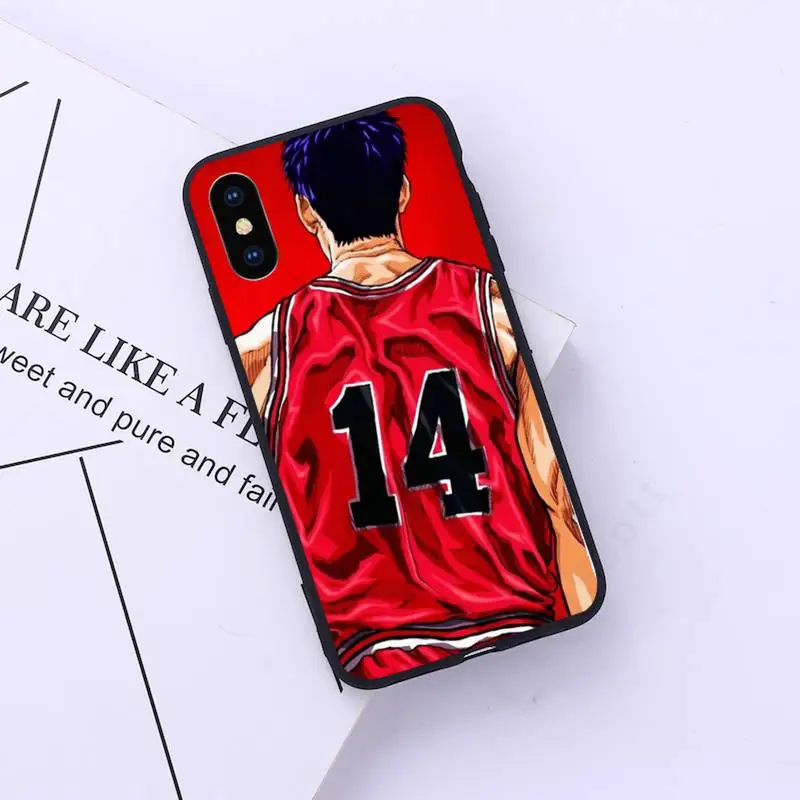 

Anime Slam Dunk Comics Red art Phone Case for iPhone 11 12 pro XS MAX 8 7 6 6S Plus X 5S SE 2020 XR