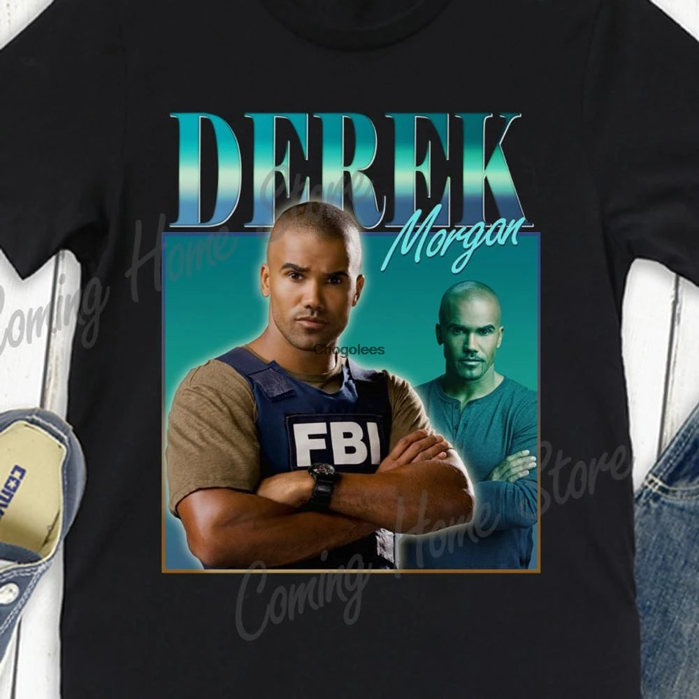 

Derek Morgan Shirt Criminal Minds T shirt Vintage Retroand Women Size Tee