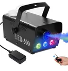 Дым-машина светодиодная с RGB-подсветкой, 500 Вт, беспроводной пульт дистанционного управления для вечерние НКИ, свадьбы, Хэллоуина, Рождества