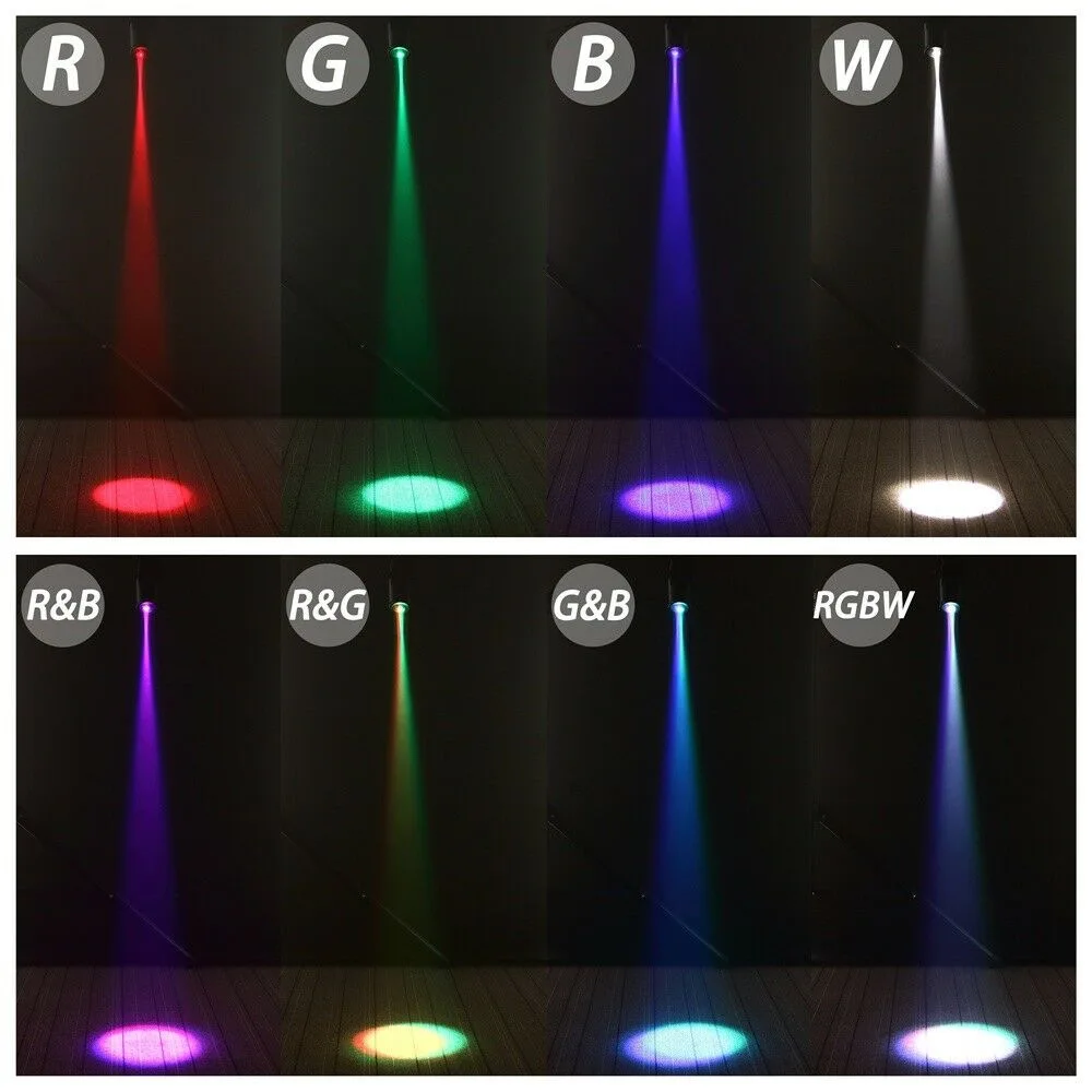 RGBW 10W Pinspot DMX Beam Stage Lighting Effect LED Spotlights DJ Pin Spot Light For Disco Club Mirror Ball | Лампы и освещение