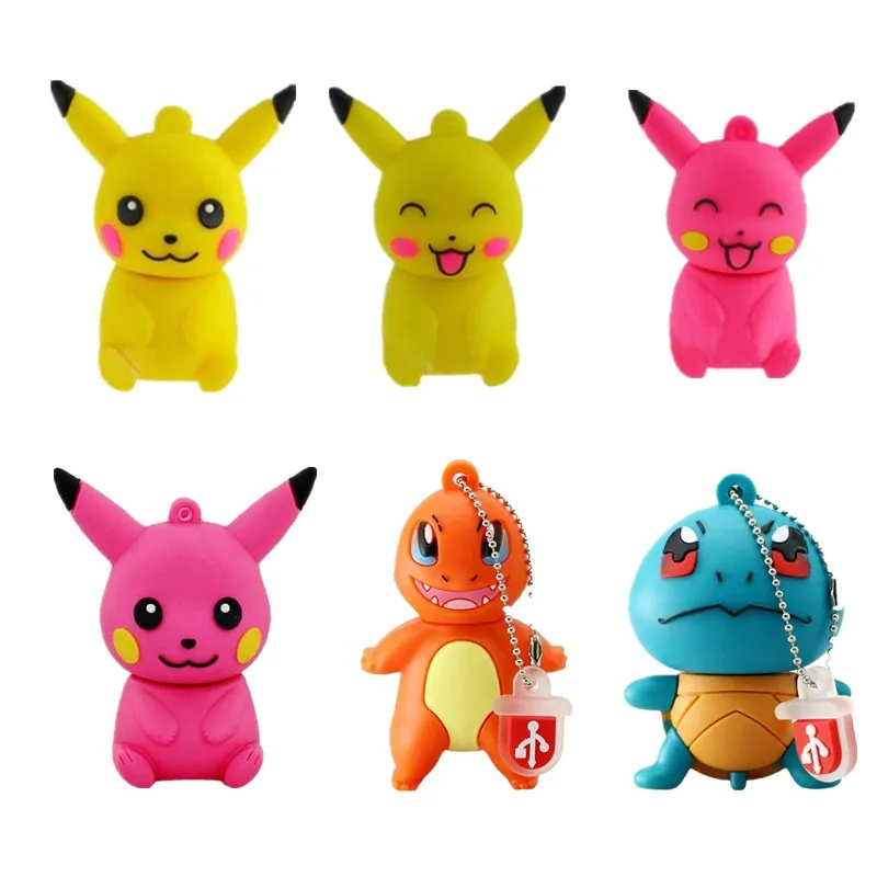Usb флеш-накопитель Pokemon Pikachu 256 ГБ карта памяти с милым мультяшным рисунком 4G 8G 16 32 64