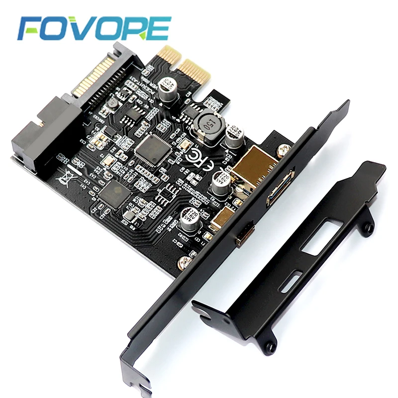 PCI E к USB 3 1 GEN (5 Гбит/с)(USB Type C + A w/внутренний 19Pin 0 двойной порт) Express карта|Платы