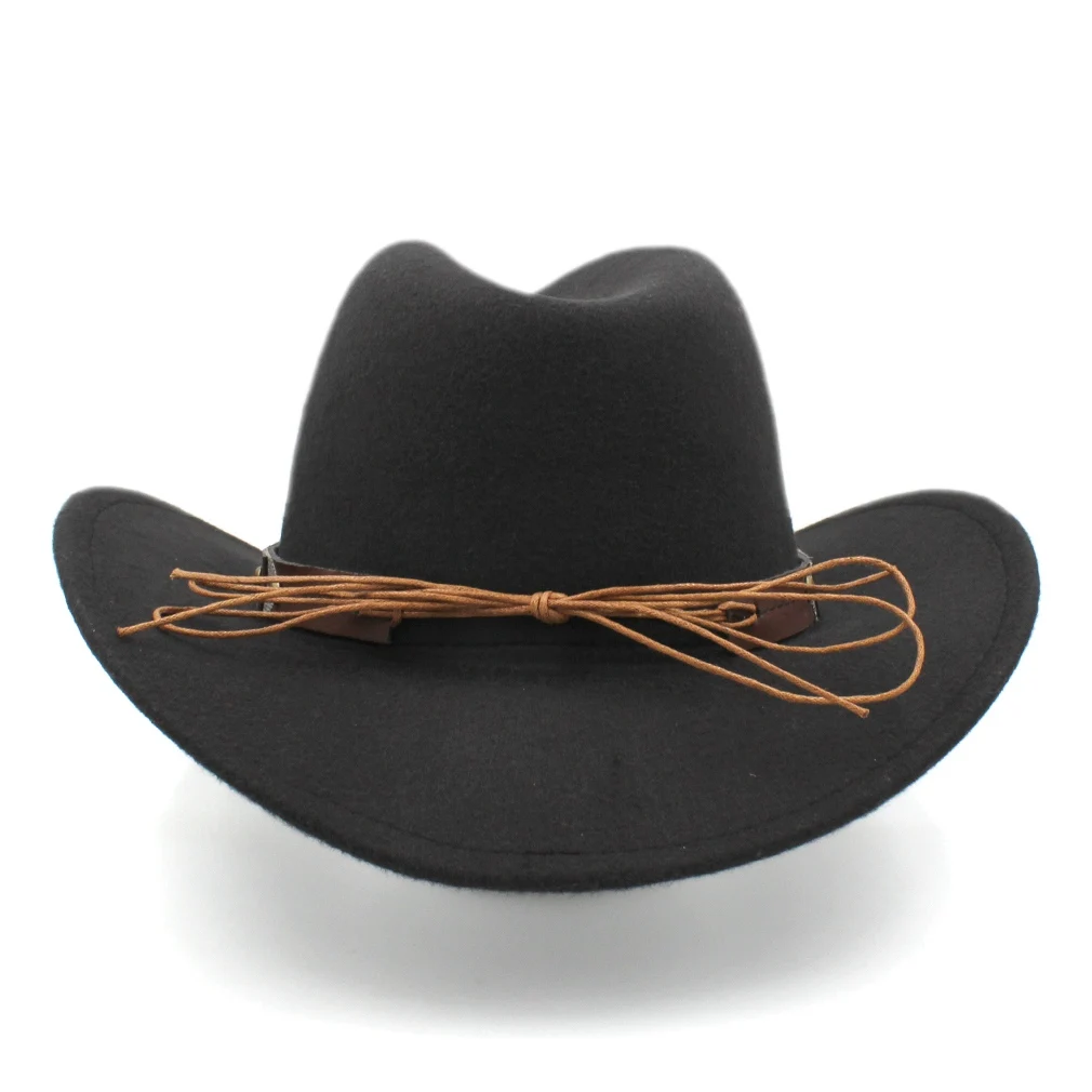 Винтажная ковбойская шляпа Munng с широкими полями из смеси шерсти в западном стиле