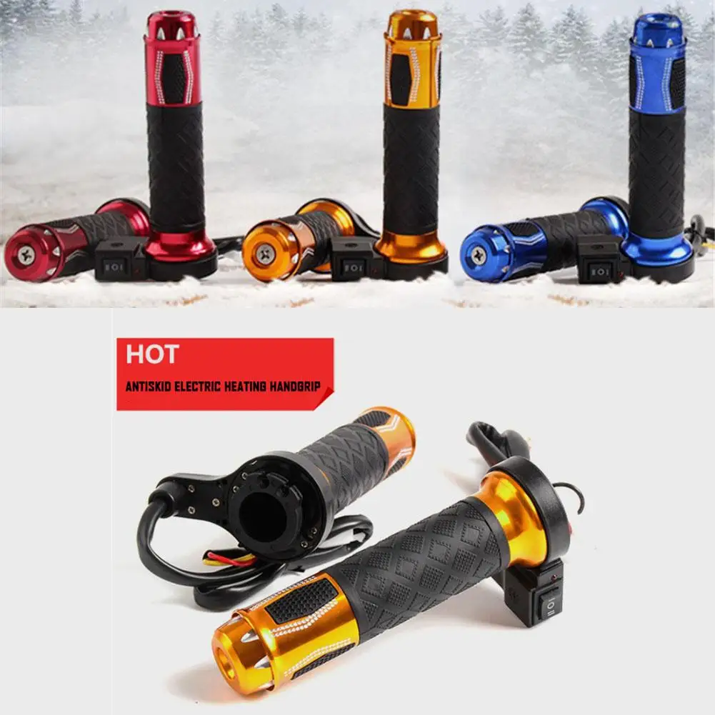 

Motorcycle Electric Heating Handgrip For Scooter Modification Adjustable Winter Warm Handlebar With 2 Gears Motorcycle Warm Hand