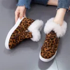 Женские ботинки, теплая зимняя обувь для снежной погоды, модные повседневные ботинки из хлопка, удобные теплые зимние короткие ботильоны с мехом, большие размеры