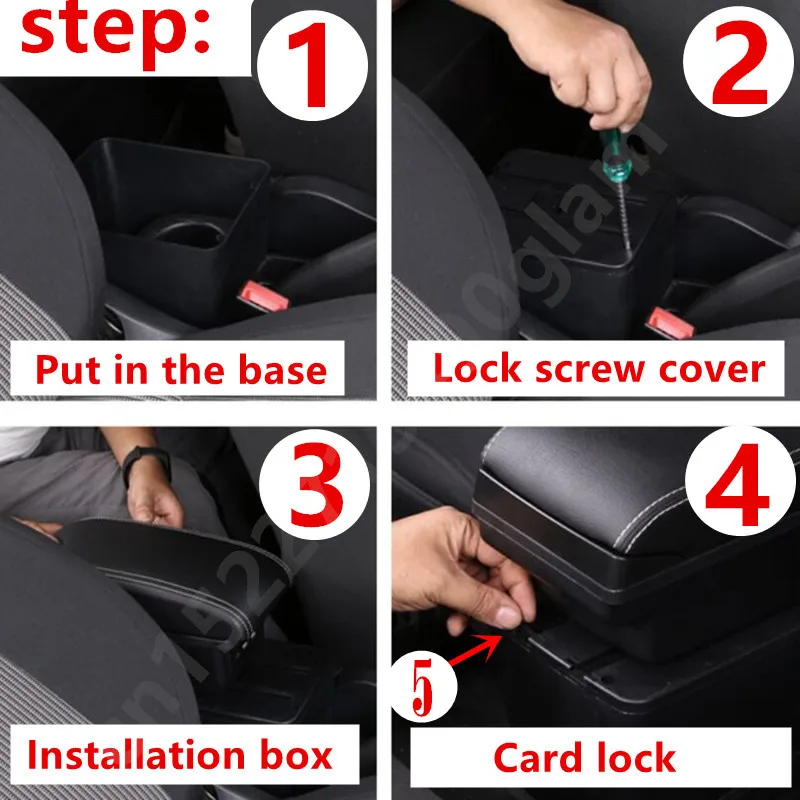 For Chevrolet Niva armrest box universal car center console modification accessories double raised with USB | Автомобили и