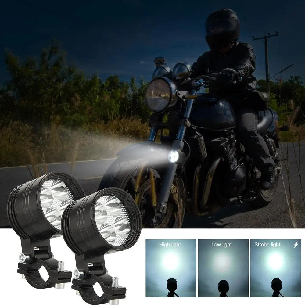 

1 Pair Motorcycle Waterproof Round LED Spotlightslights Motorcycle LED Fog Light Strong Light Auxiliary Light Work Light