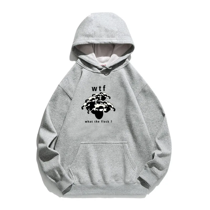

Women Hoodie Wtf Sheep Printed Hoodies Women Fleece Long Sleeve Loose Sweatshirt with Hat Girls Pullovers Winter