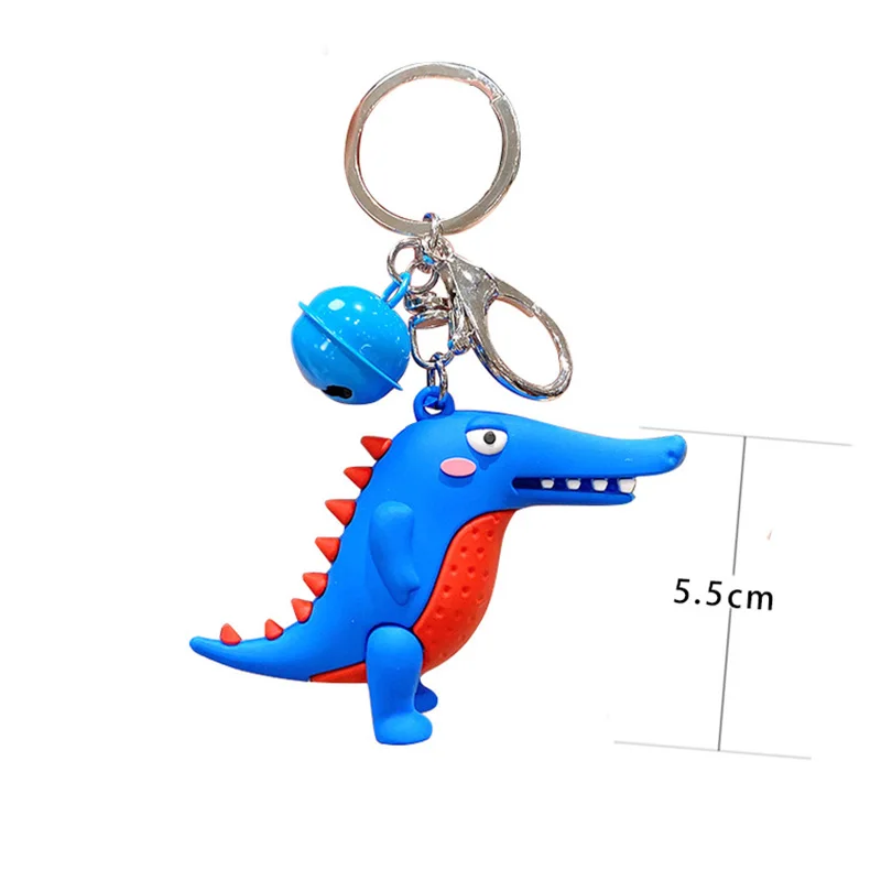 Cute Silicone Crocodile Keychain For Women Key Ring Creative Cartoon Mobile Phone Bag Car Pendant Lady Accessories
