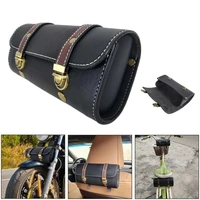 universal pu leather motorcycle saddle bags otorbike side tool tail bag luggage for harley retro bicycle scooter head bag