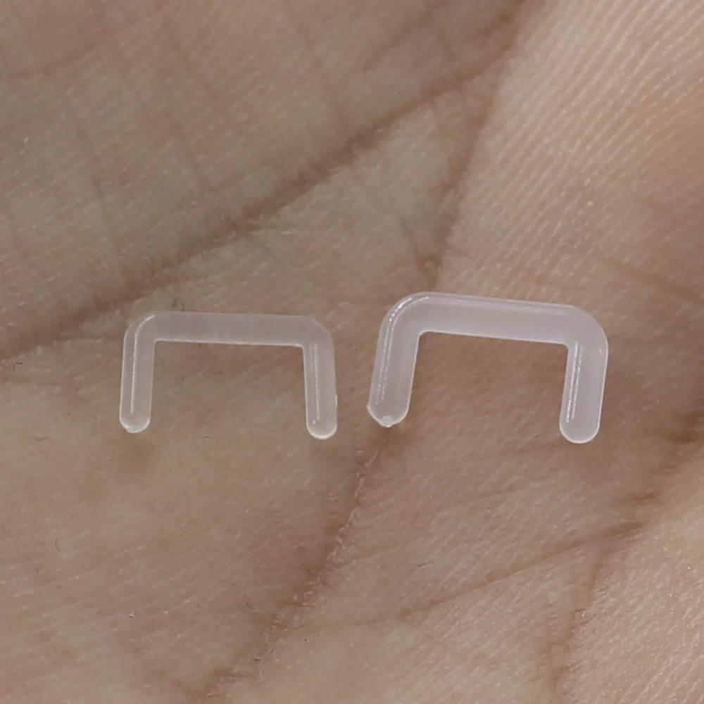 1 шт. простые прозрачные перегородки кольца и шпильки для носа U образная