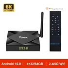 TX6S Android 10,0 ТВ BOX Allwinner H616 2,4G5G Wi-Fi 6K H.265 медиа-проигрыватель ТВ приемник Smart Декодер каналов кабельного телевидения компьютерной приставки к телевизору Google DDR3 4 Гб TX6