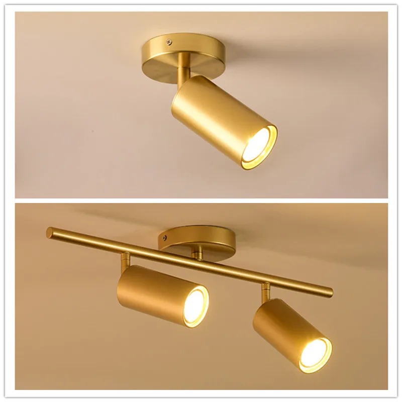 (Бесплатная E27 лампа) гибкий светодиодный потолочный светильник с 1/2 головкой