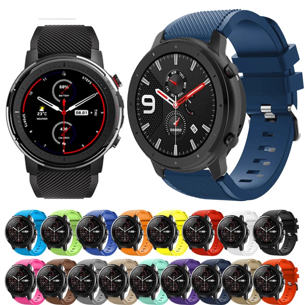 

Силиконовый мягкий ремешок для Xiaomi Amazfit Stratos 2s Pace Band для huami Amazfit GTR 47 мм ремешок для часов Huawei Watch GT