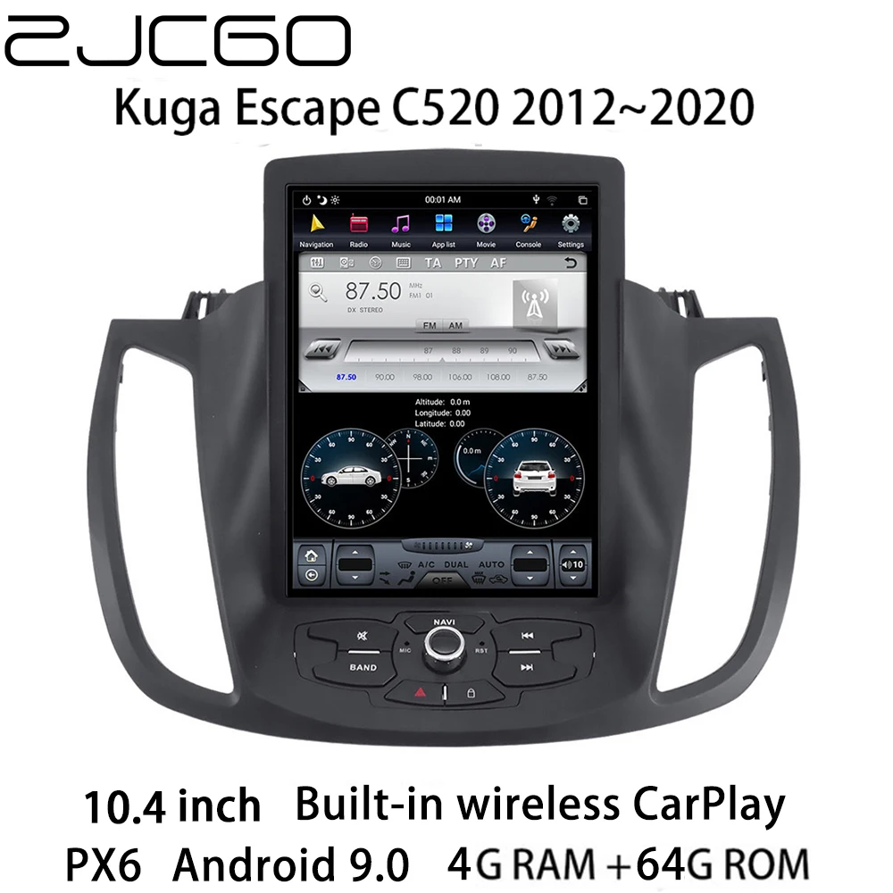 Автомобильный мультимедийный плеер ZJCGO стерео GPS радио навигация Android экран 10 4