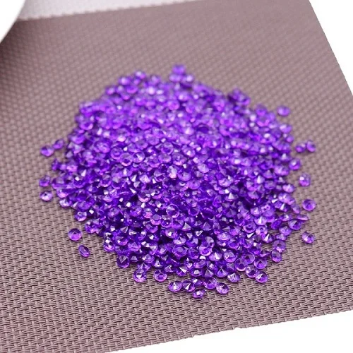 Purple Хит 1000 шт 4,2 мм Акриловые Алмазные хрустальные блестящие прозрачные конфетти для свадебной вечеринки Конфетти украшения стола разлетающиеся бусины - Цвет: Purple