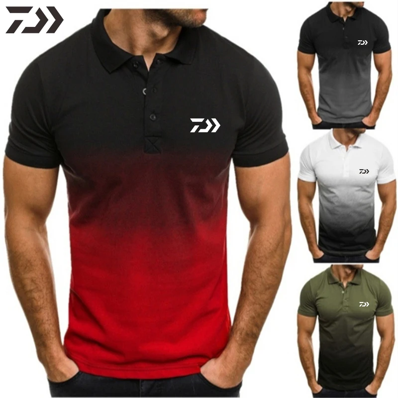 

2021 New Daiwa Fishing Clothes Short Sleeve Shimanos Fishing Shirts High Quality Summer Breathable Thin Men's Sport Fishing Wear