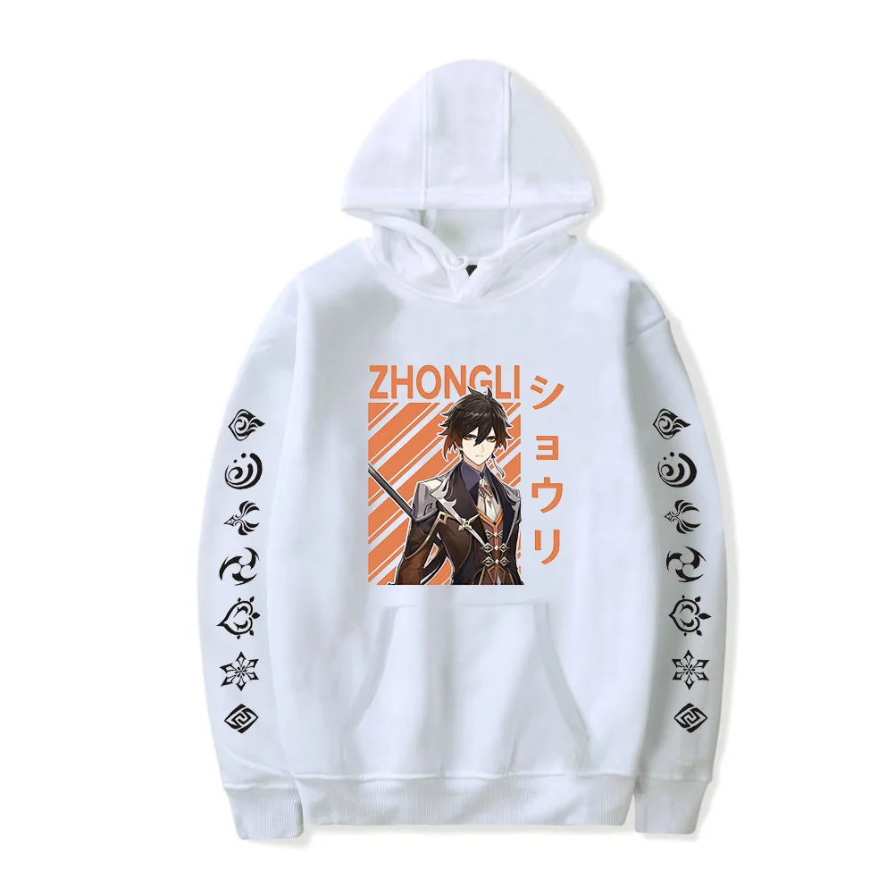 

Белая Осенняя Толстовка genshin Impact, толстовки для женщин и мужчин в стиле хип-хоп, игровая уличная одежда, повседневные свитшоты для мальчиков,...