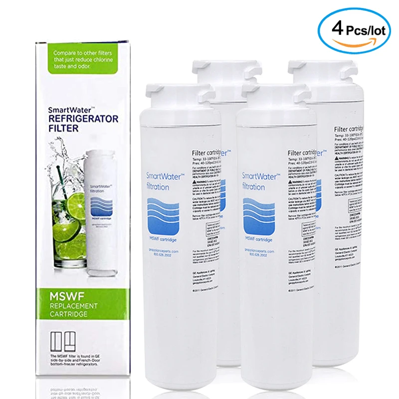 

Replace Ge MSWF 4-piece refrigerator water filter