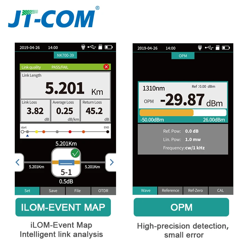Mini OTDR Fiber Optic Reflectometer 980rev with 9 Functions VFL OLS OPM Event Map 24dB for 64km Cable Ethernet Tester | Мобильные