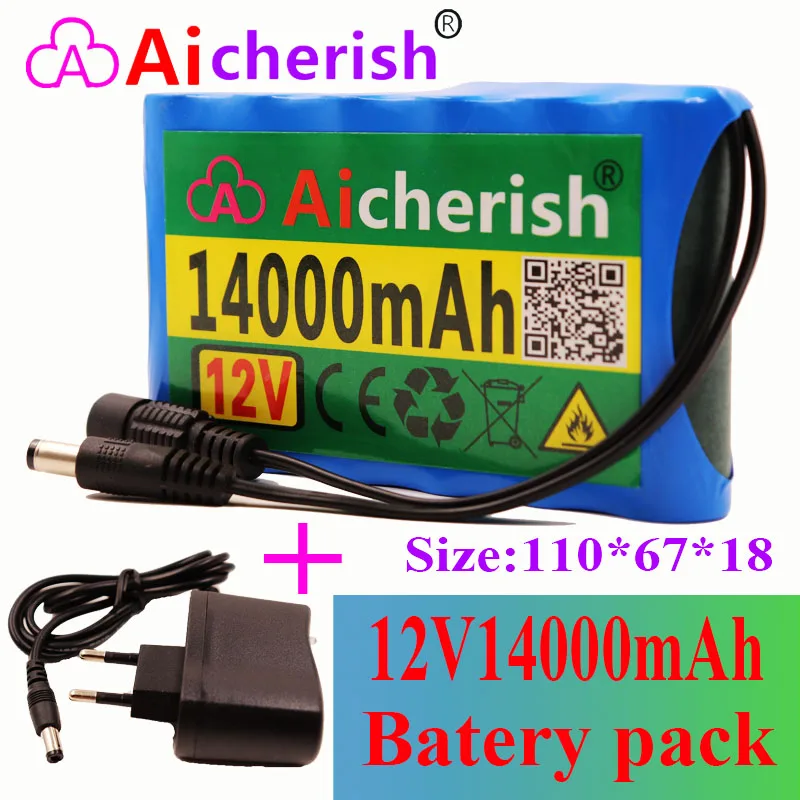 

3S2P 12V 14Ah 14000mah Rechargeable Li-ion Battery With Bms + Charger Outdoor Geluid, Voeding, Xenon Lamp, Instrument
