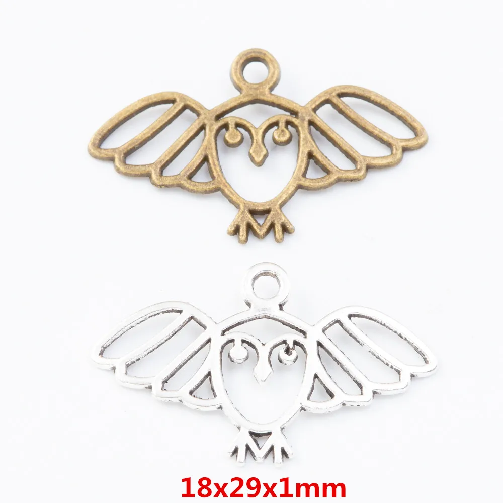 

110 штук Ретро металлический цинковый сплав сова кулон для DIY ювелирные ожерелья ручной работы изготовление 7773