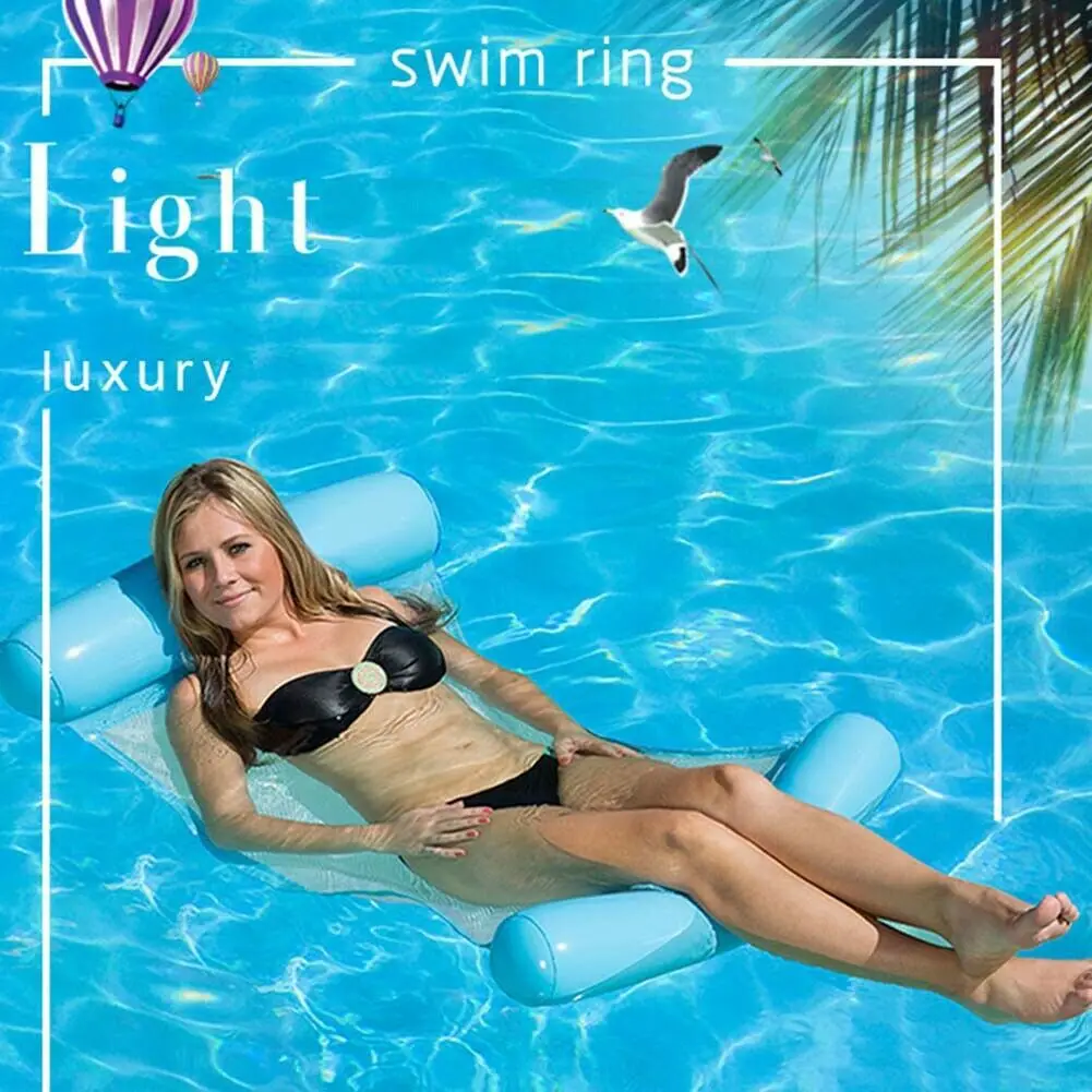 

Summer Inflatable Floating Row Water Sport Mattress Sleeping Bed Chair Pool Inflatable Air Summer Beach Pool Toys Accessories