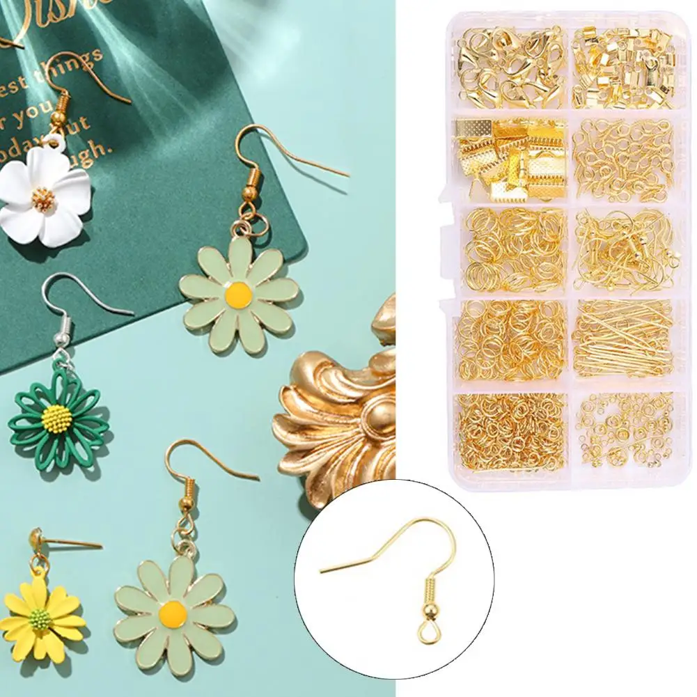 I -Jewelry 710Pcs/Set Earings Supplies Kit DIY Complete Variety Metal Jewelry Making with Hooks Findings for Home - купить по