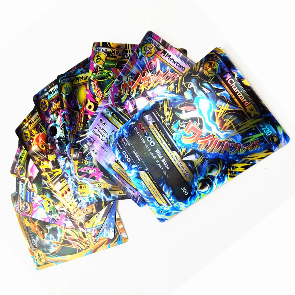 150 шт. набор карт Pokemon 80p новые карты этикетки команды + 40 Mega Ex 20 Ultra Beast Gx