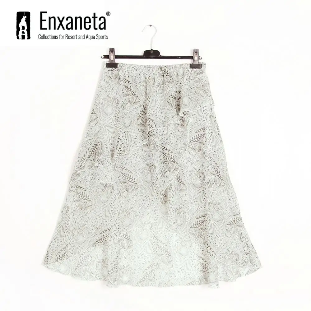 ENXANETA 2020 Весенняя клетчатая юбка для женщин бохо цветочный принт свадебная одежда