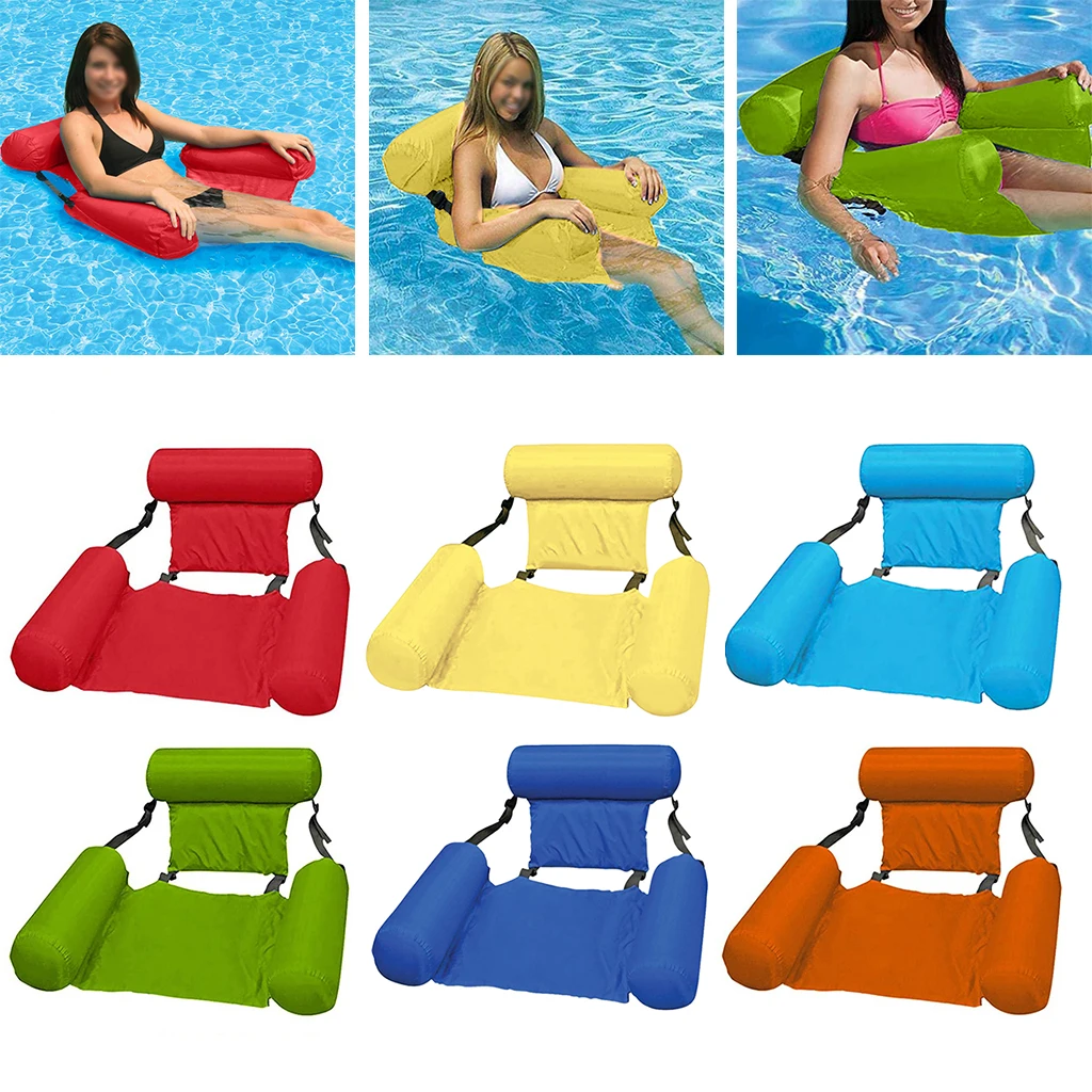 

Water Hammock Inflatable Pool Float,Multi-Purpose Pool Hammock (Saddle, Lounge