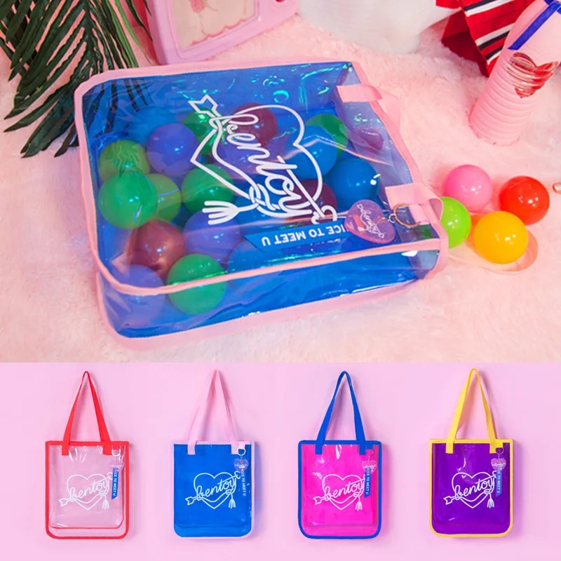 Прозрачная Желейная сумка для хранения Milkjoy 33*28 см дорожная пляжная сумочка