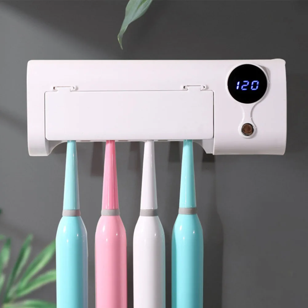2 в 1 Стерилизатор зубных щеток usb зарядка УФ Дезинфекция 360 градусов настенное крепление Съемная Многофункциональная Ванная комната низкий уровень шума