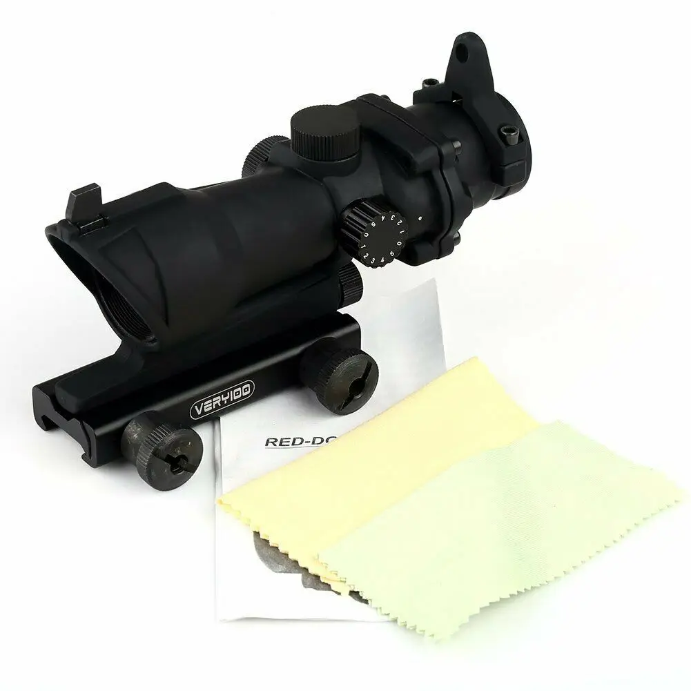 Tactical Illumination ACOG Style 1x32 Red/Green Dot Rifle Sight Scope Airsoft | Спорт и развлечения