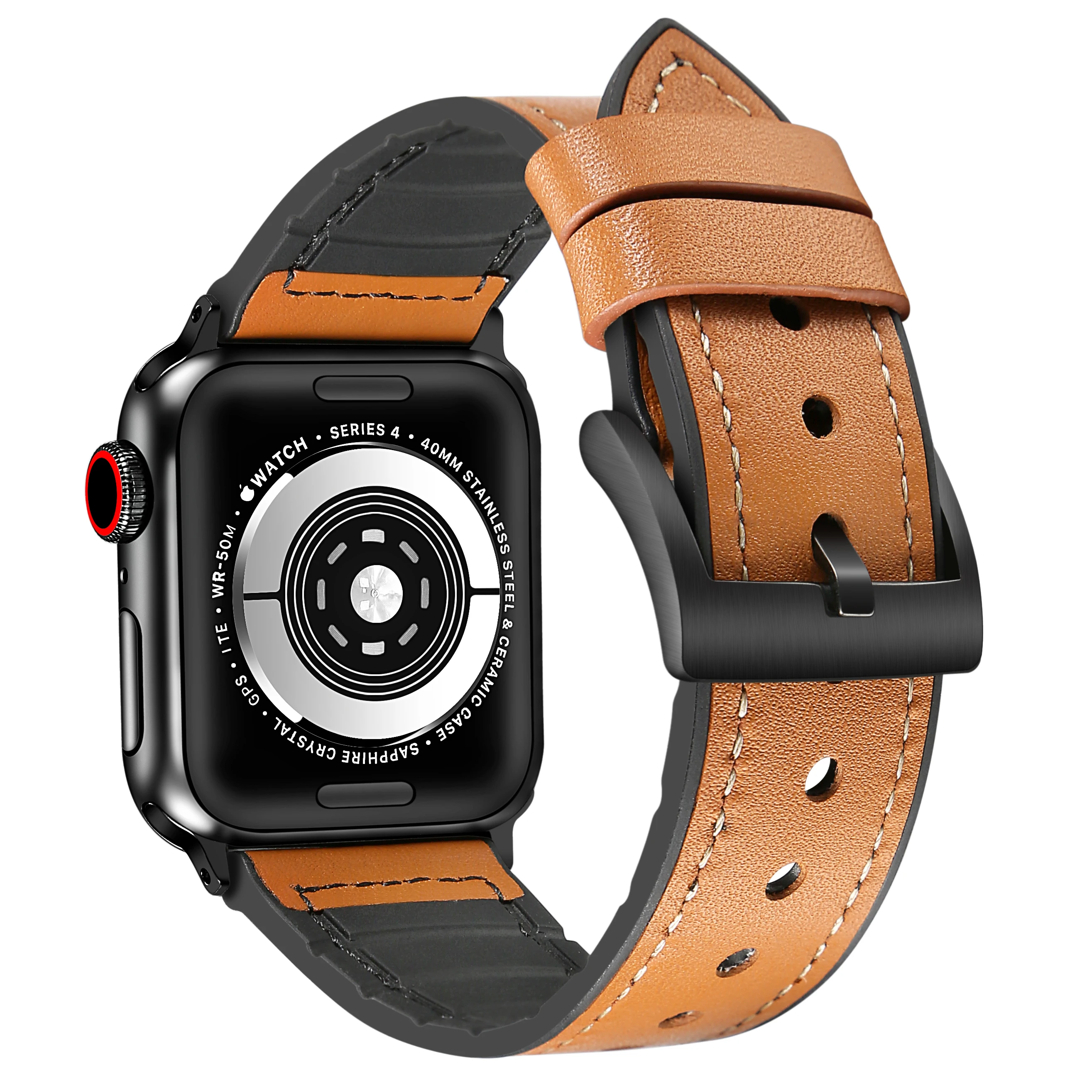 

Genuine Cow color Leather loop Bracelet Belt Band for Watch 6 SE 5 4 42MM 38MM 44MM 40MM Strap for i Watch 6 5 4 Wristband