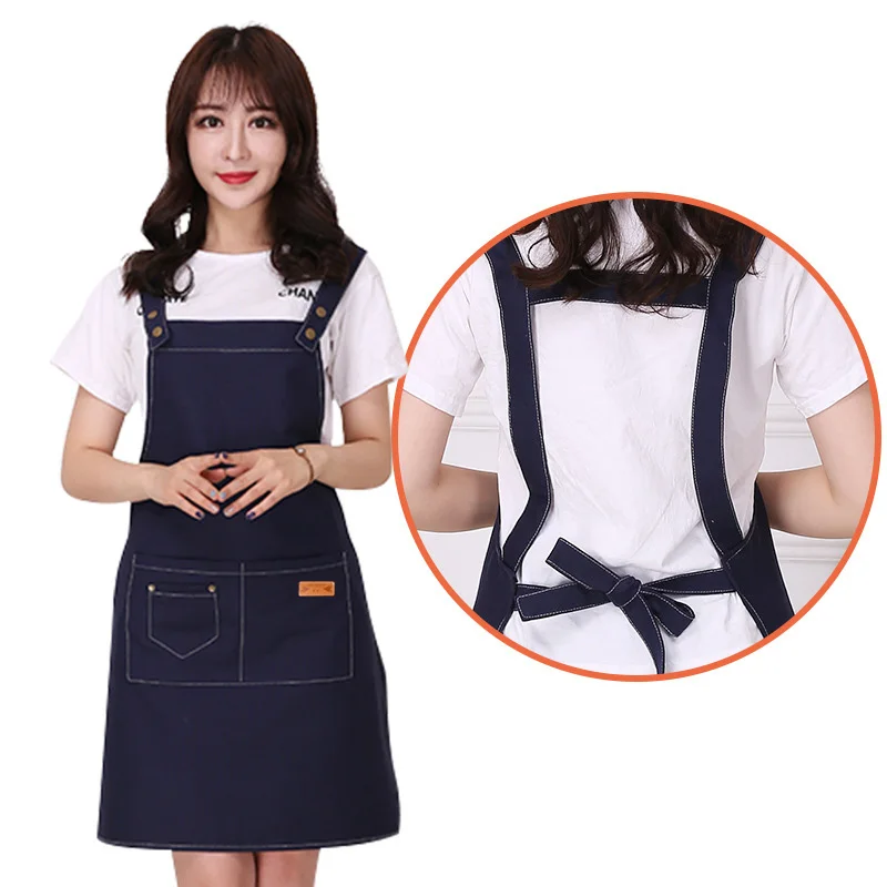 Хлопковый кухонный фартук для женщин и мужчин шеф-повара официанта кафе магазина