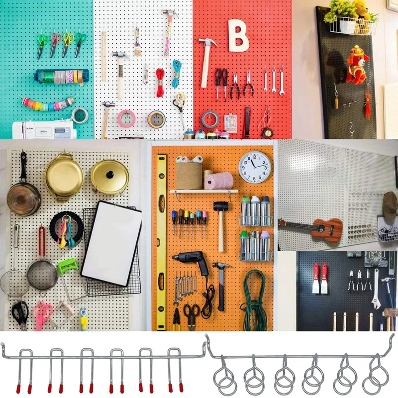 Ассортимент крючков для пегборда 114 шт. с металлическими крючками контейнеры