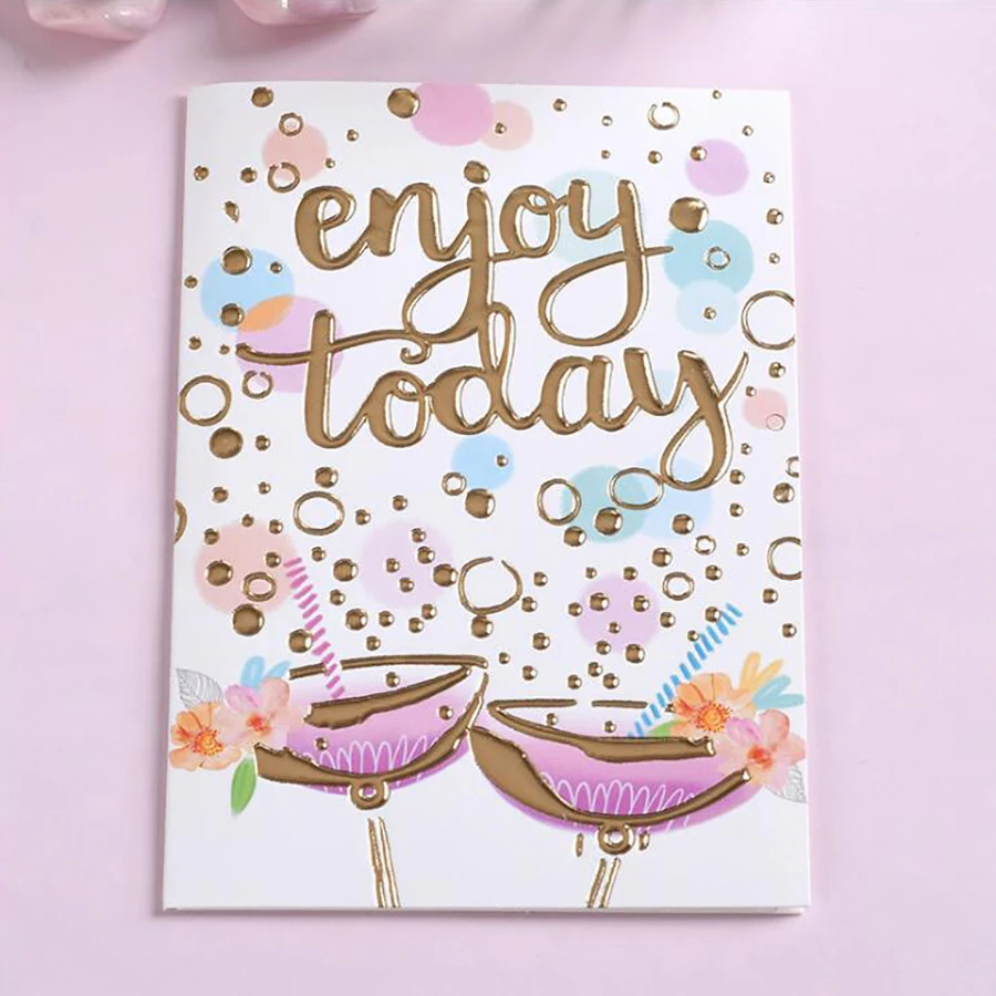 10 шт. мультяшный картон фламинго гавайский Единорог вечерние открытки украшения